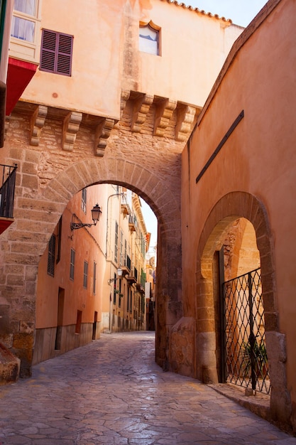 Arches of Barrio Calatrava Los Patios in Majorca at Palma de Mallorca