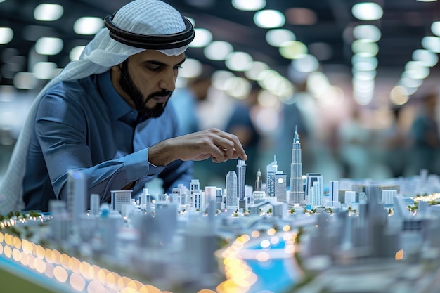 Architect Examining City Model