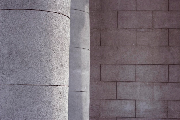 Architectural details of building in city center exterior lines