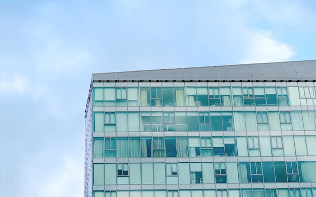 Architectural elements of the building against the background of the sky