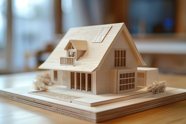 Architectural Model of a House Representing Planning and Dreaming Phase of Home Building or Purchase