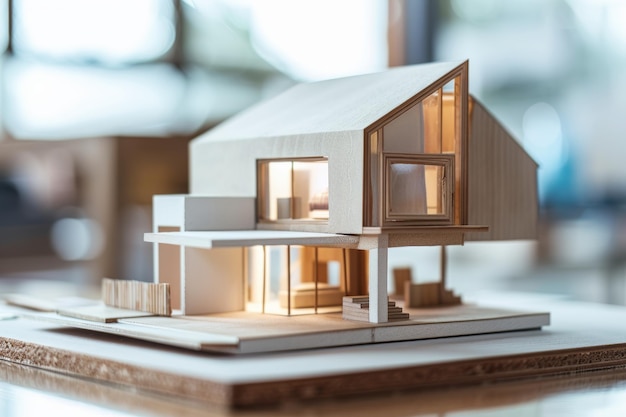 Architectural Model of a Modern House Planning and Dreaming Phase of a Perfect Home