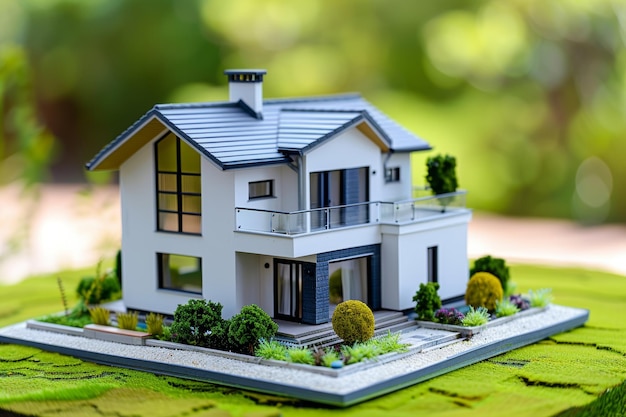 Architectural Model of Modern House Representing Home Planning and Dreaming Phase