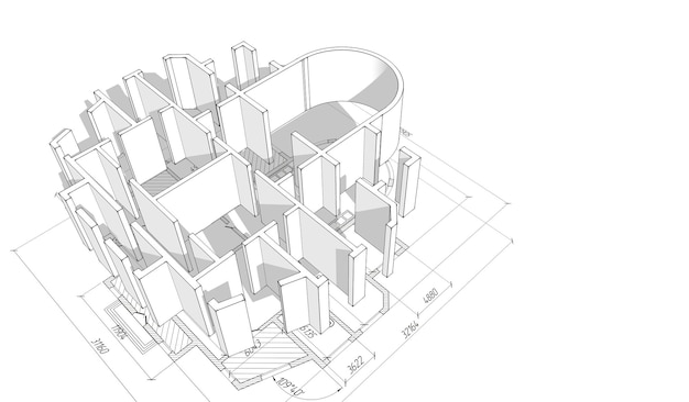 Architectural plan House plan project Engineering design Industrial construction of houses