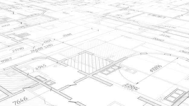 Architectural plan. House plan project. Engineering design .