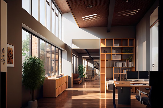 Architectural visualization of an office