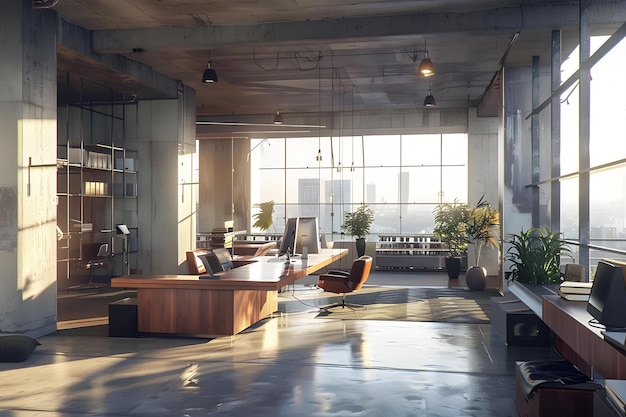 Architectural Visualization Of An Office