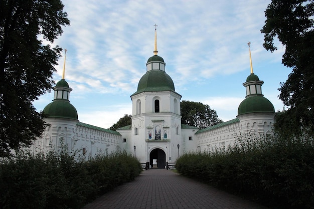 Architecture of beautiful monastery in NovgorodSeverskiy in Ukraine