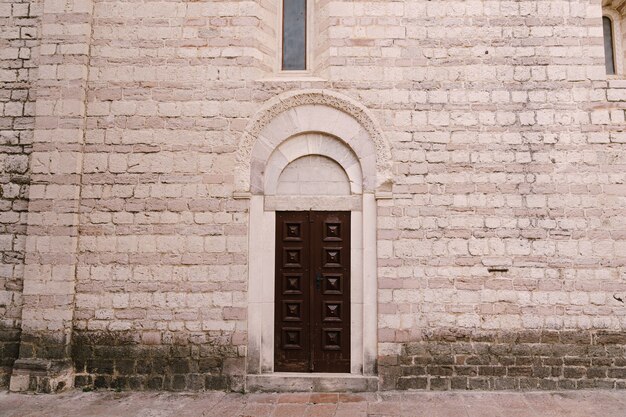 Architecture of a beautiful old town closeup view