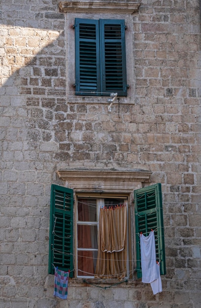 Architecture in Kotor Old Town in Montenegro