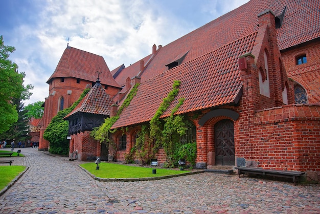 Architecture of Malbork Castle also called as Marienburg, Teutonic Order at Pomerania in Poland.