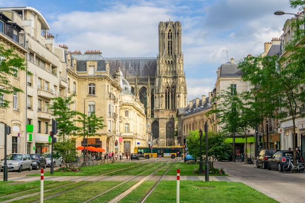 Architecture of Reims in the Champagne-Ardenne region of France.