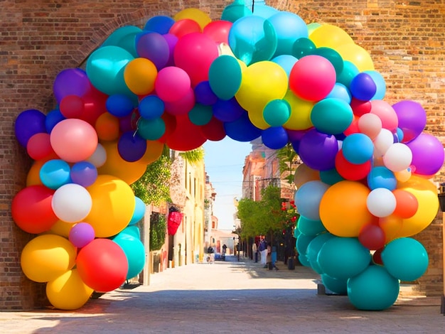 arco de globos medio arco hd pbhoto downloade