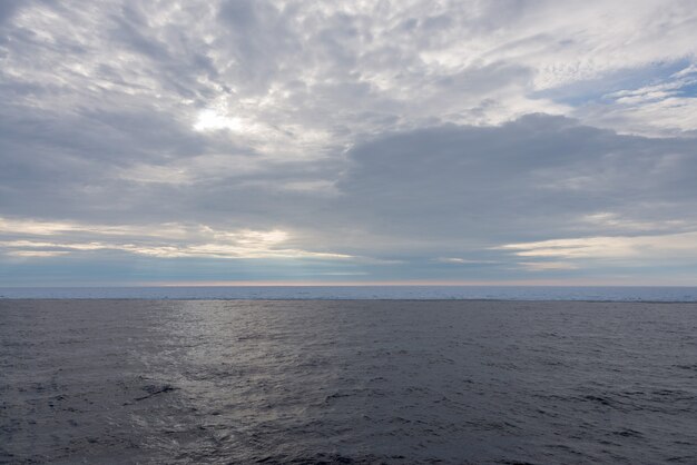 Arctic landscape - sea surface with ice floe