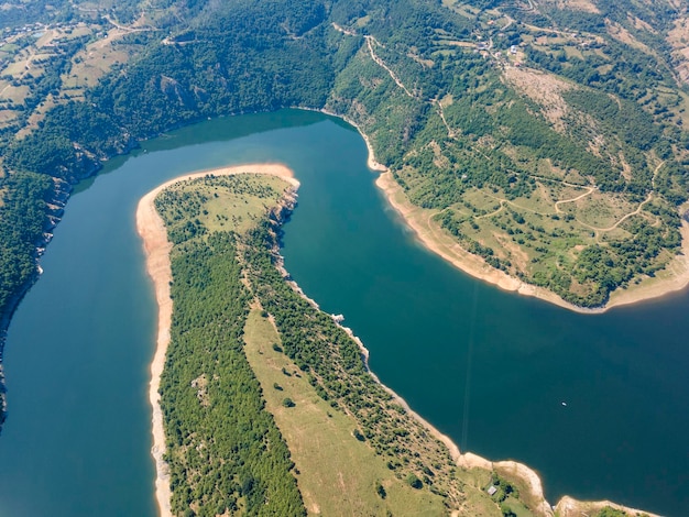 Arda River meanders and Kardzhali Reservoir Bulgaria