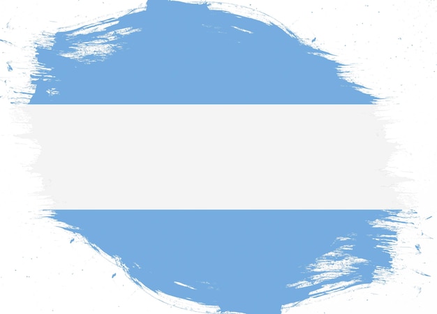 Argentina flag on distressed grunge brush background