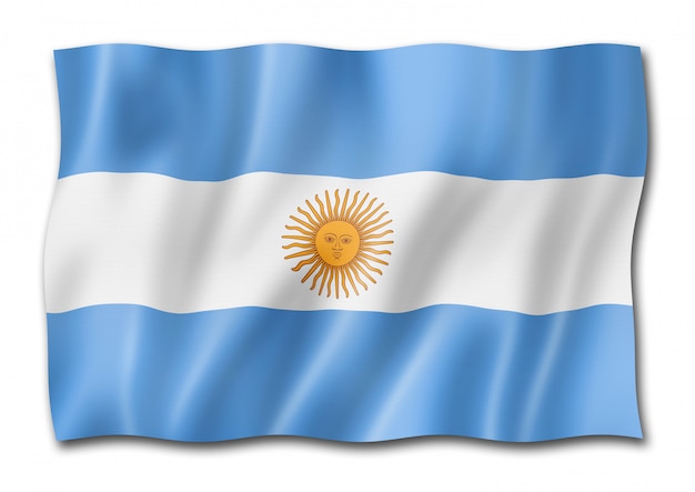 Argentinian flag isolated