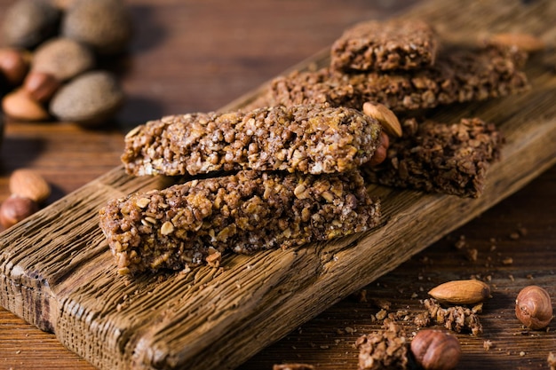 Arious healthy granola bars muesli or cereal bars Set of energy sport breakfast and protein bars