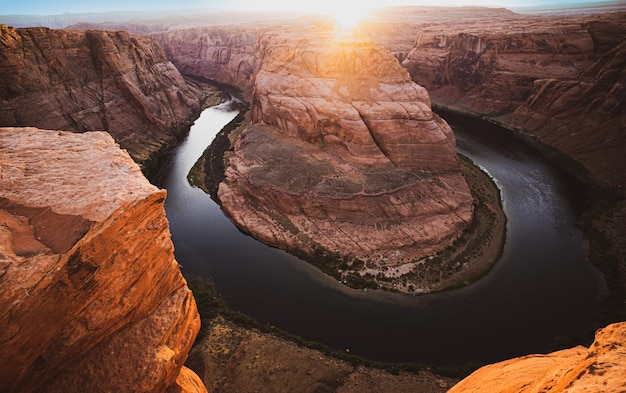 Arizona horseshoe bend of colorado river in grand canyon