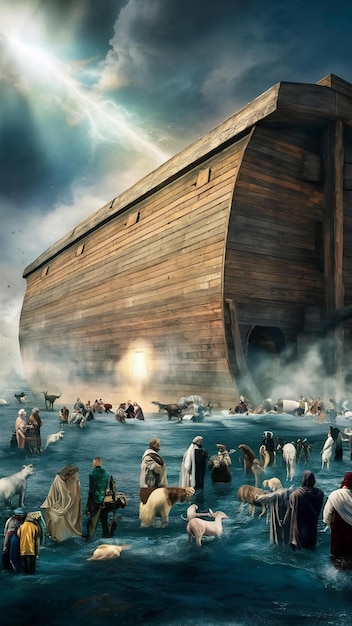 Photo the ark of noah a religious concept the gospel bible god