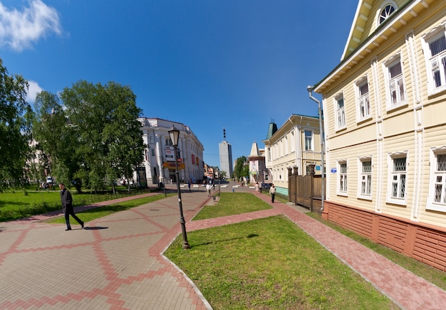 Arkhangelsk cyti,north Russia.Beautiful wooden building