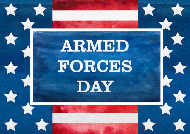 Armed Forces Day Beautiful greeting card Closeup