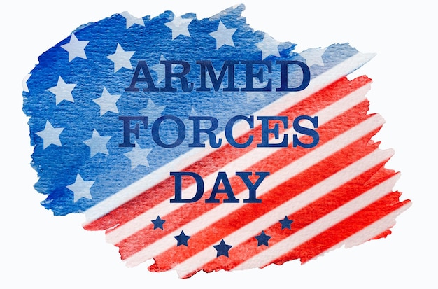 Armed Forces Day Beautiful greeting card Closeup