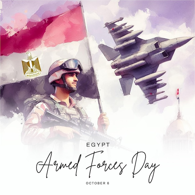 Photo armed forces day egypt social media post banner poster template