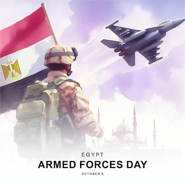 Photo armed forces day egypt social media post banner poster template