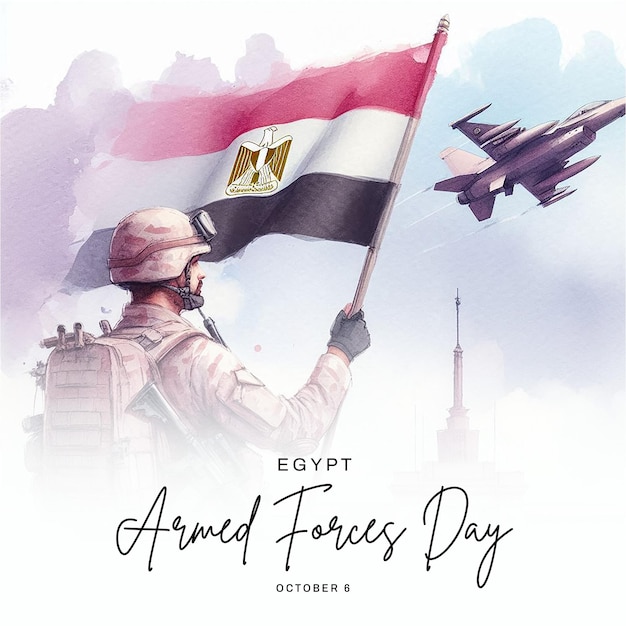 Photo armed forces day egypt social media post banner poster template