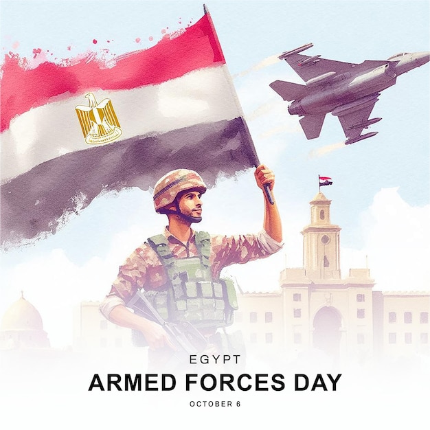 Photo armed forces day egypt social media post banner poster template