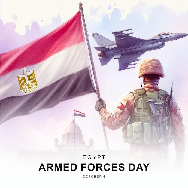 Photo armed forces day egypt social media post banner poster template