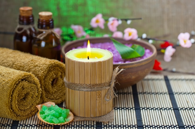 Aromatherapy accessories in spa