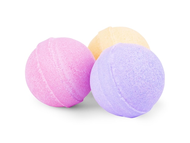 Aromatic bath bomb isolated on white