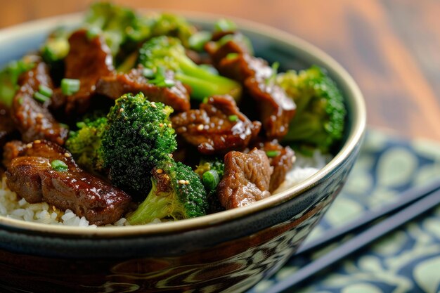 Aromatic Broccoli beef food Generate Ai