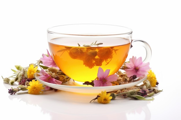 Aromatic herbal tea Fresh tea cup Generate Ai