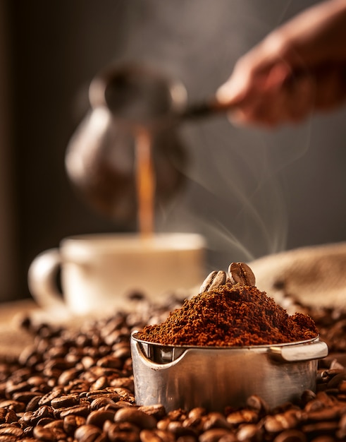 Aromatic morning coffee