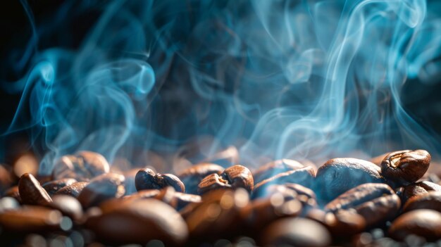 Photo aromatic roasted coffee beans