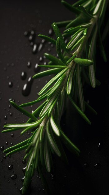 Aromatic Rosemary Herbs Vertical Background