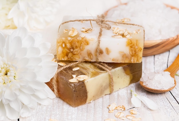 Aromatic spa Handmade soap with oat flakes