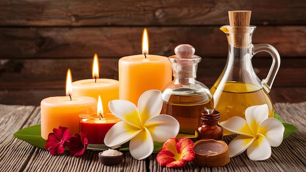 Aromatic Spa Retreat Candles Frangipani and Essential Oils