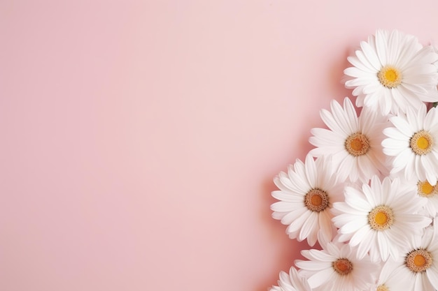 arranged flowers on a pale background mockup