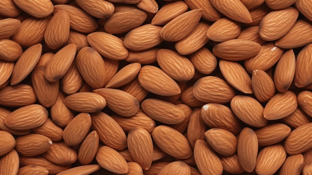 Arrangement of almonds creating a captivating backgroundxA