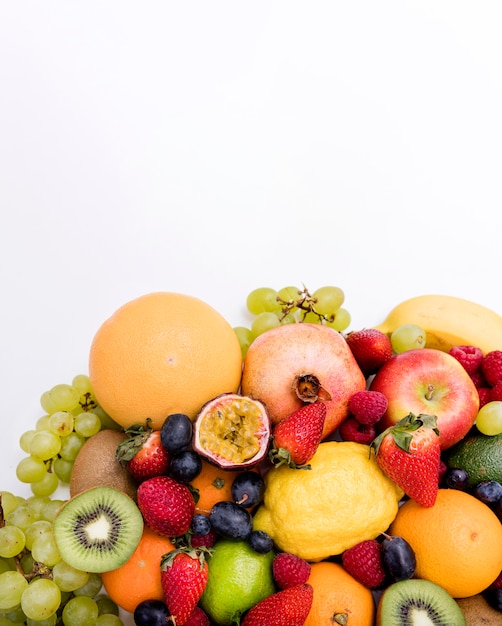 Photo arrangement of summertime exotic fruit