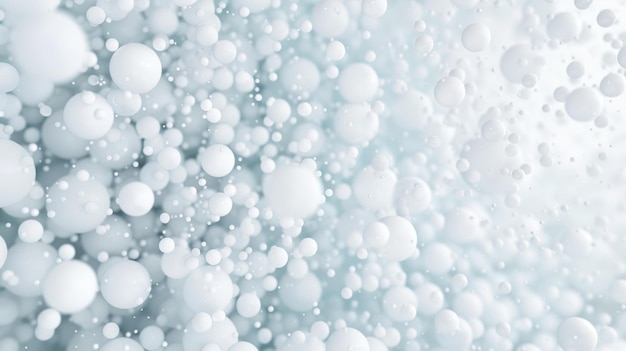 An array of bubbles of various sizes creating an abstract visual pattern