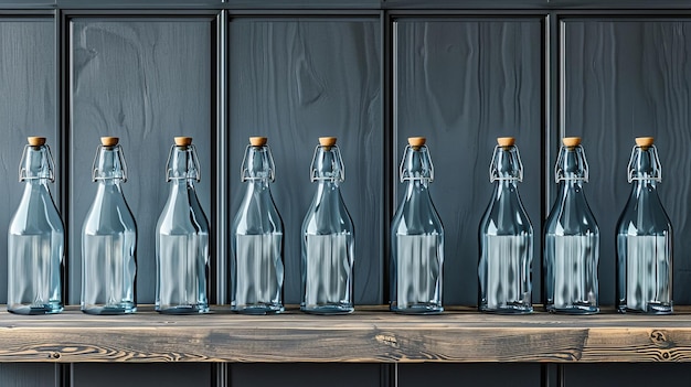 Photo array of colorful glass bottles reflecting light and adding a touch of elegance to the space