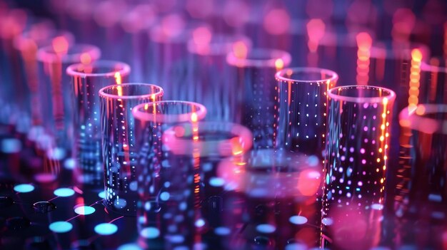 Array of Glasses on Table