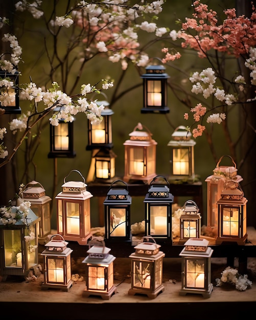 Array of Lantern Decoration Lights