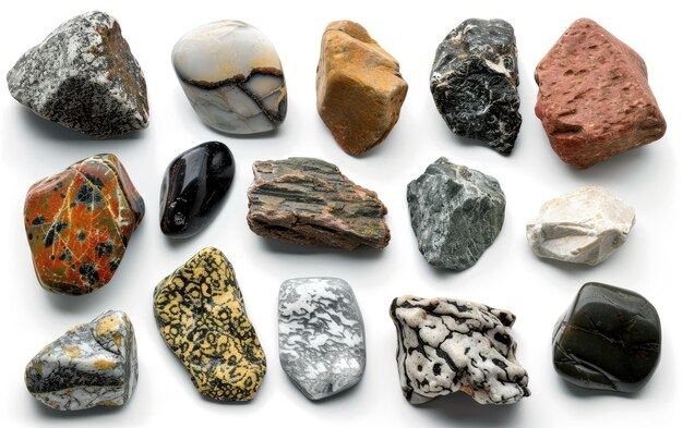 Photo array of rock samples