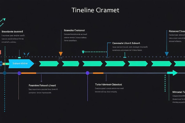 Photo arrow diagram timeline gantt chart templates